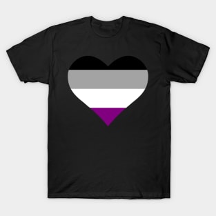 Acesexual Flag Heart T-Shirt